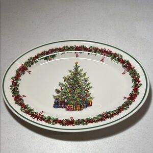 Christopher Radko Traditions Festive Christmas Tree Oval Platter